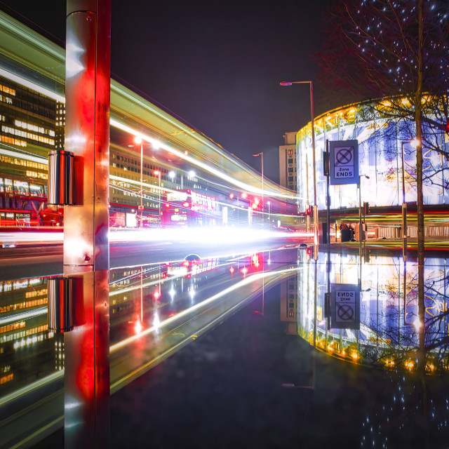 "WATERLOO ROAD TRAFFIC AT NIGHT III" stock image