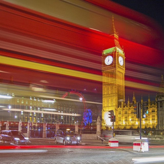 "BIG BEN TRAFFIC" stock image