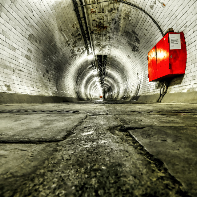 "GREENWICH FOOT TUNNEL" stock image