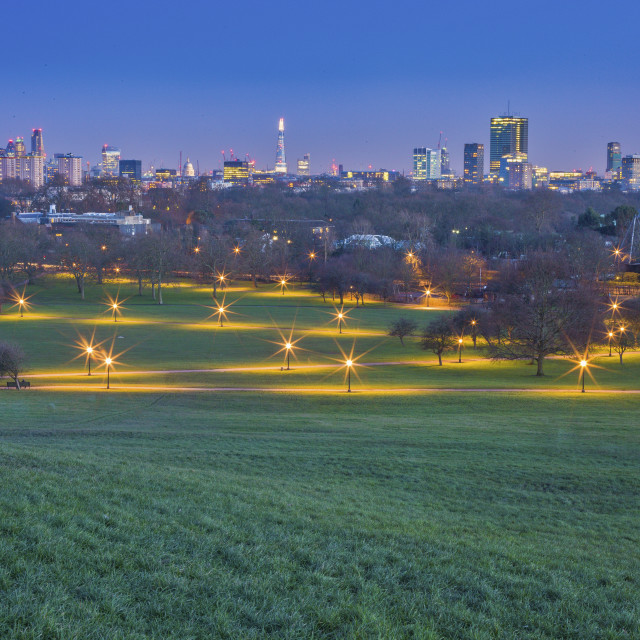 "PRIMROSE HILL VIEW" stock image