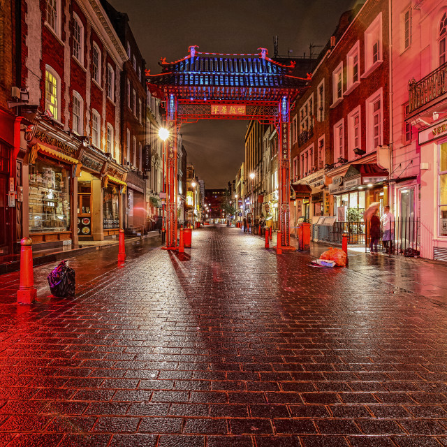 "QUIET CHINATOWN" stock image