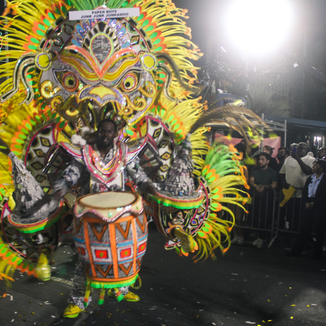 "Embrace the power of cultural expression as we delve into Bahamian Junkanoo. Experience the energy, passion, and artistry through a billion pixels captured by The Agency at PlayMas.Today. Prepare to b" stock image