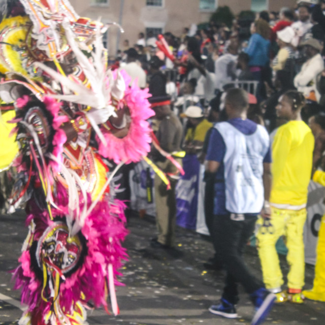 "Embrace the power of cultural expression as we delve into Bahamian Junkanoo. Experience the energy, passion, and artistry through a billion pixels captured by The Agency at PlayMas.Today. Prepare to b" stock image