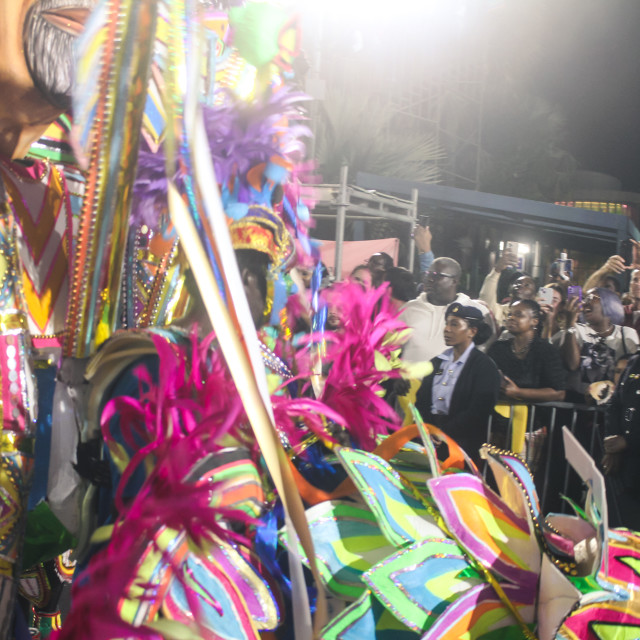 "Embrace the power of cultural expression as we delve into Bahamian Junkanoo. Experience the energy, passion, and artistry through a billion pixels captured by The Agency at PlayMas.Today. Prepare to b" stock image