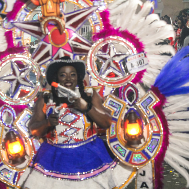 "Embrace the power of cultural expression as we delve into Bahamian Junkanoo. Experience the energy, passion, and artistry through a billion pixels captured by The Agency at PlayMas.Today. Prepare to b" stock image