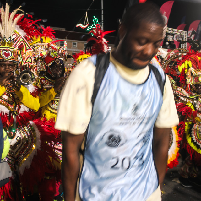 "Embrace the power of cultural expression as we delve into Bahamian Junkanoo. Experience the energy, passion, and artistry through a billion pixels captured by The Agency at PlayMas.Today. Prepare to b" stock image