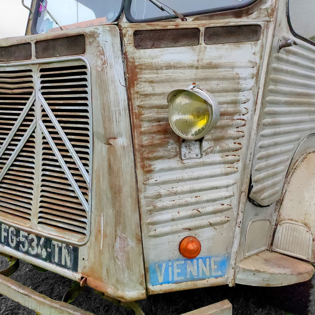 "Citroen H Van, Vintage French Van with patina" stock image