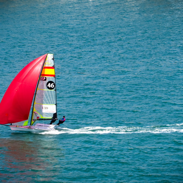 "Sailing, Santander" stock image