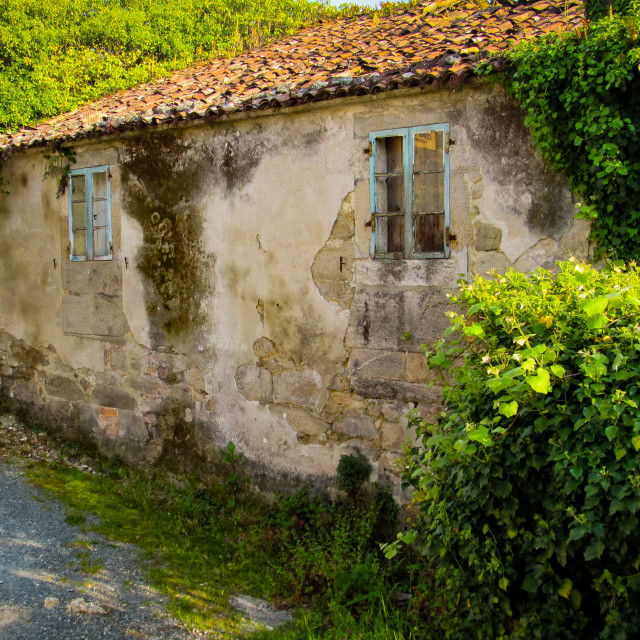 "Abandoned cottage" stock image