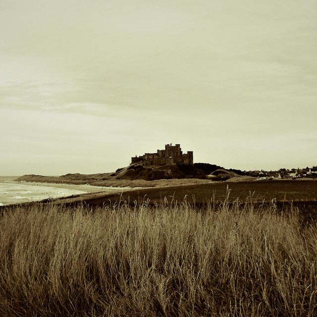 "Bamburgh Castle" stock image