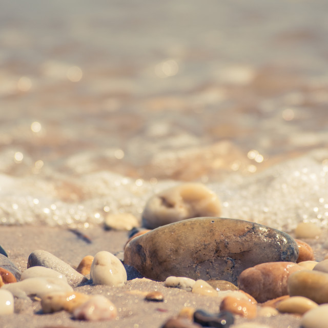 "Pebbles on the beach" stock image