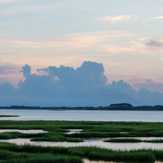 "Evening by the bay" stock image