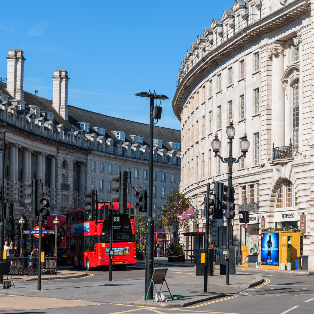 "Picadilly Circus at early morning during summer time in London" stock image