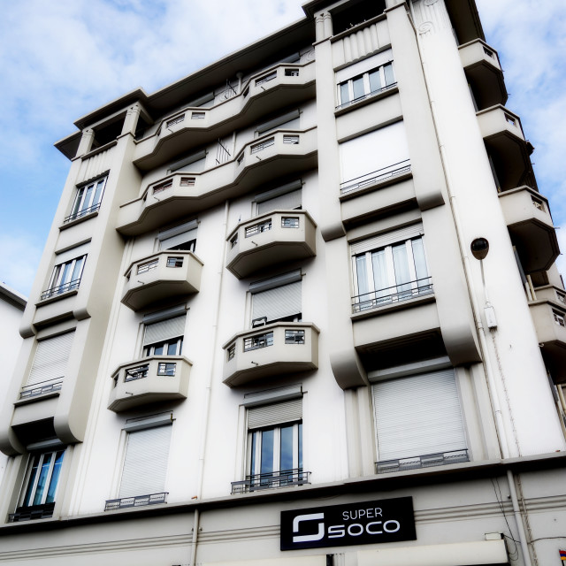 "art deco buildings in LYON" stock image