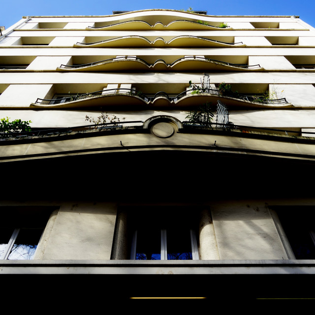 "art deco buildings in LYON" stock image