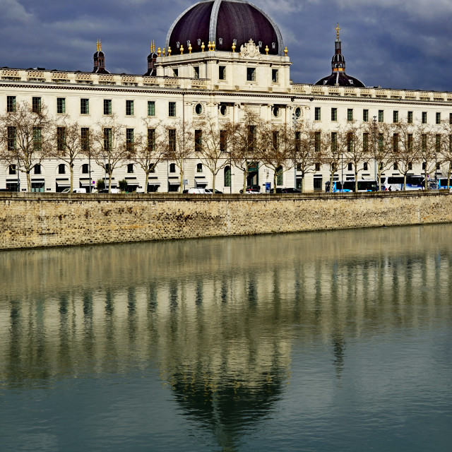 "By the river Rhone" stock image