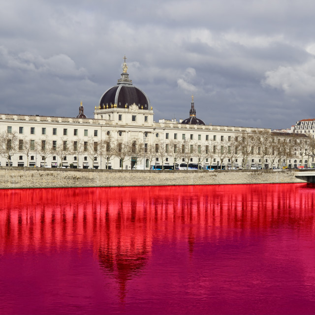 "By the river Rhone" stock image