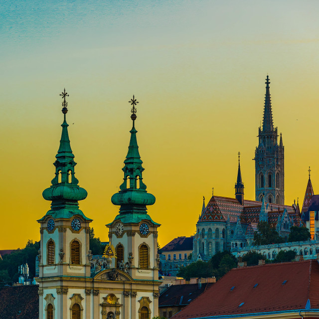 "River Danube sunset" stock image