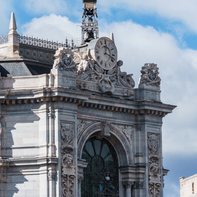 "Central Bank of Spain in Cibeles Square in Madrid" stock image