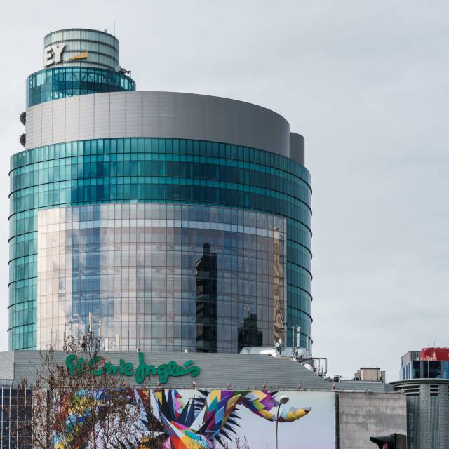 "El Corte Ingles department store in Madrid" stock image