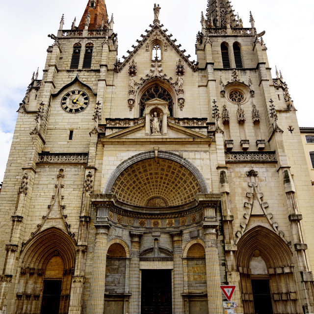 "St Nizier church Lyon" stock image