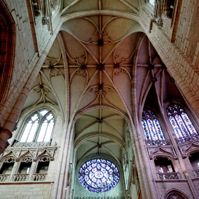 "St Nizier church Lyon" stock image