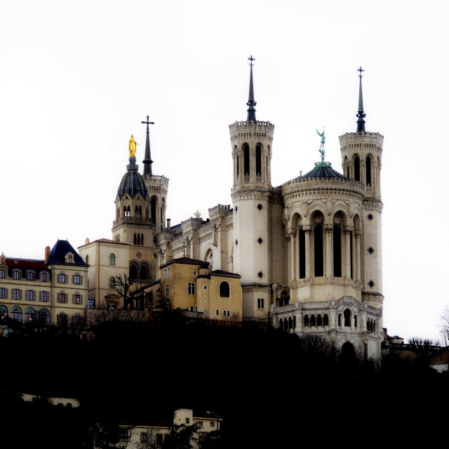 "Basilica of Notre Dame of Fourvière" stock image