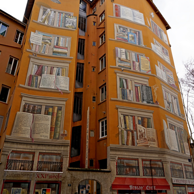 "Murals in Lyon" stock image