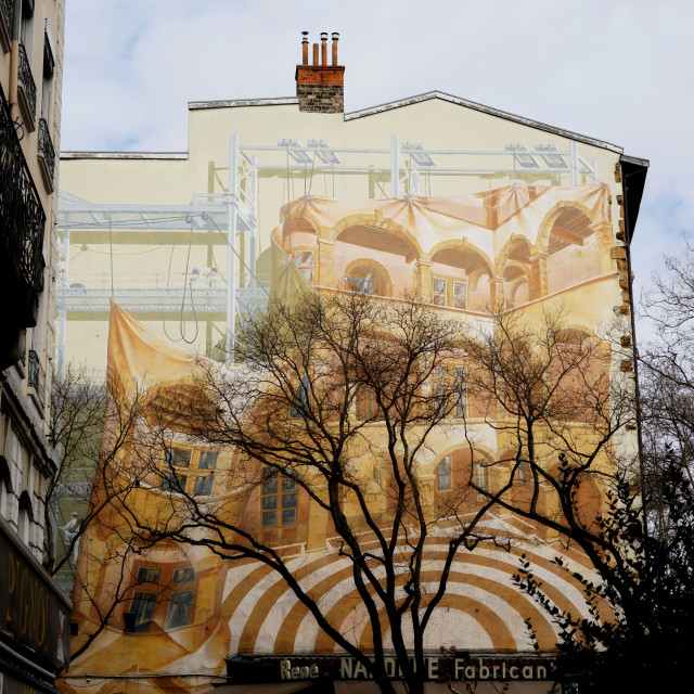 "Lyon Murals" stock image