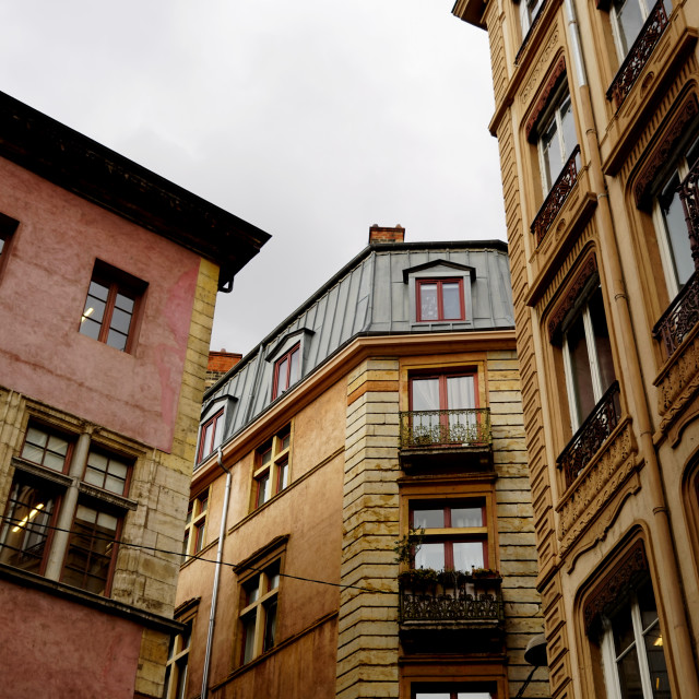 "streets of Lyon" stock image