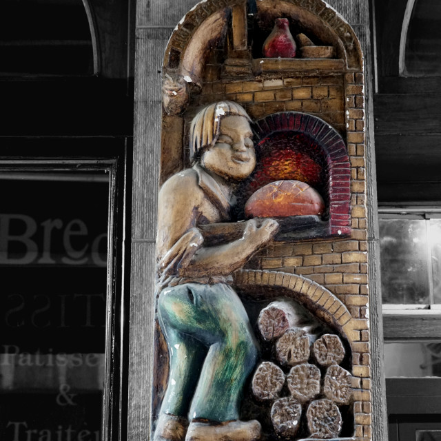 "old bakery sign" stock image