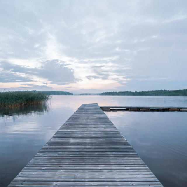 "Jetty towards the horizon" stock image