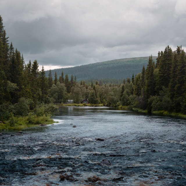 "Fjätfallen rapids" stock image