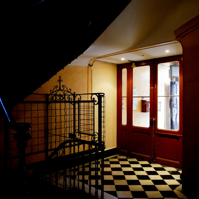 "an entrance hall" stock image