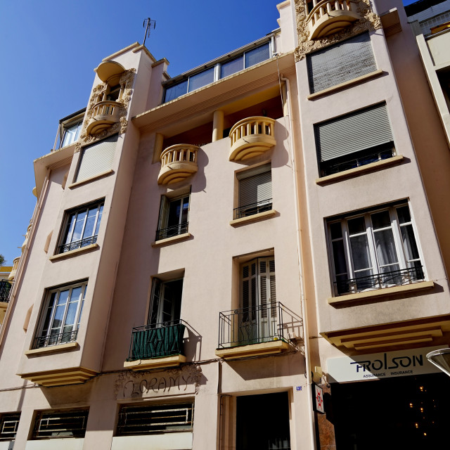 "Art deco building in Antibes" stock image