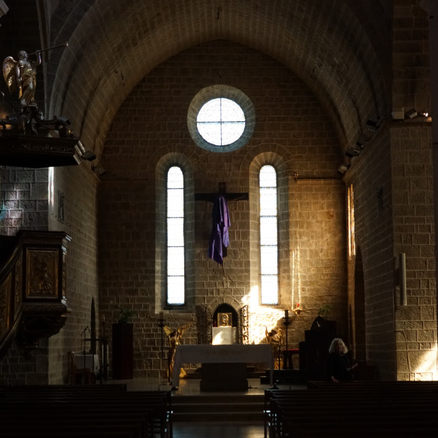 "Antibes cathedral - Interior" stock image