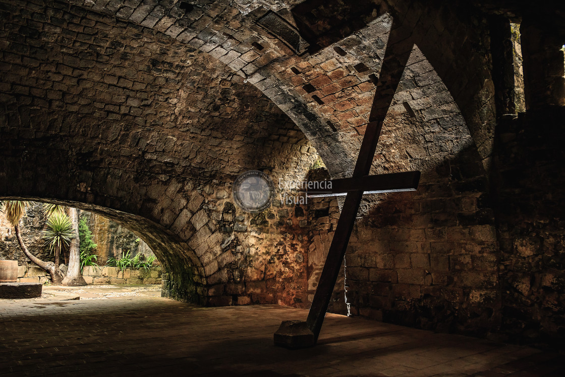 "Cross in a vault in in Santa Maria Regla" by Expvisual Filmmaking and Photography SAS de CV - $3.76 "Cross in a vault in in Santa Maria Regla" stock image