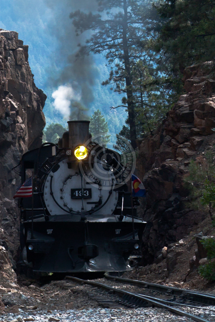 "Engine 493 Through the Cut" by Joshua J. Smith - $56.58 "Engine 493 Through the Cut" stock image