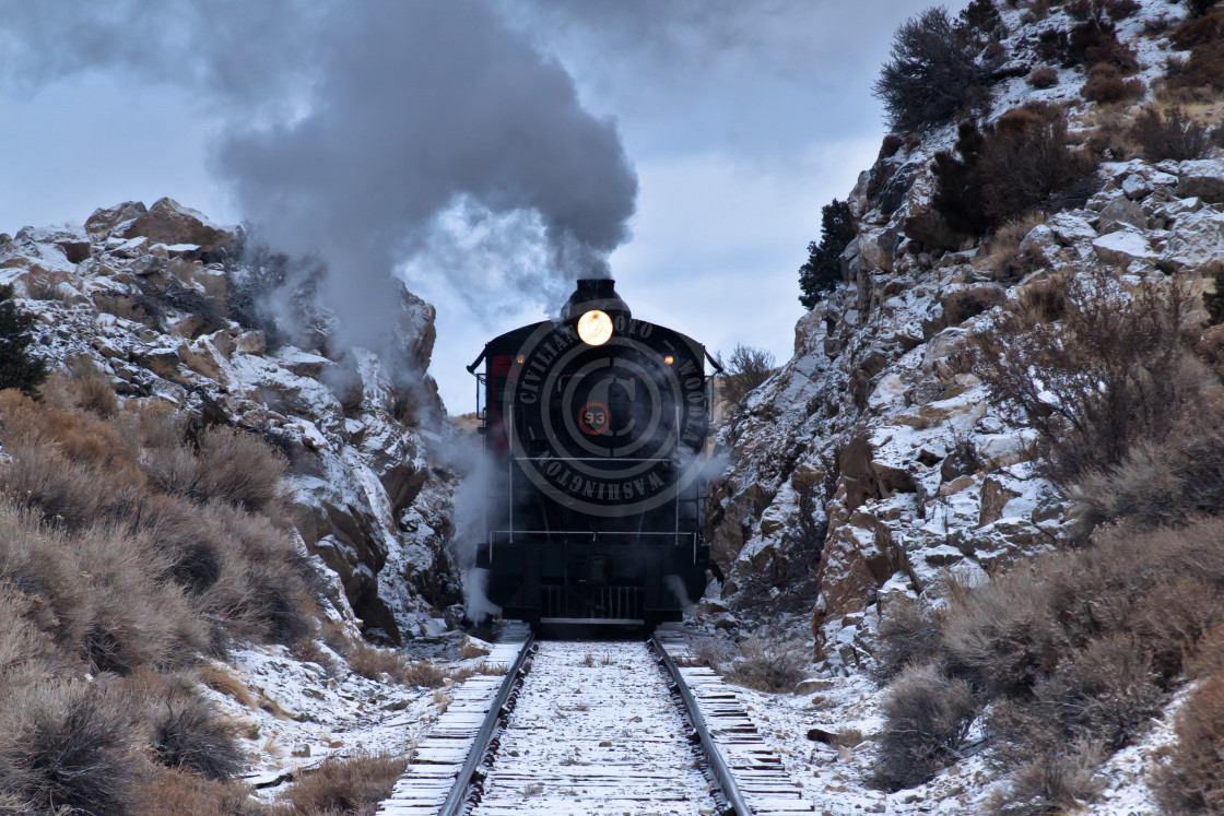 "NNRY Engine 93 Through the Cut" by Joshua J. Smith - $56.58 "NNRY Engine 93 Through the Cut" stock image
