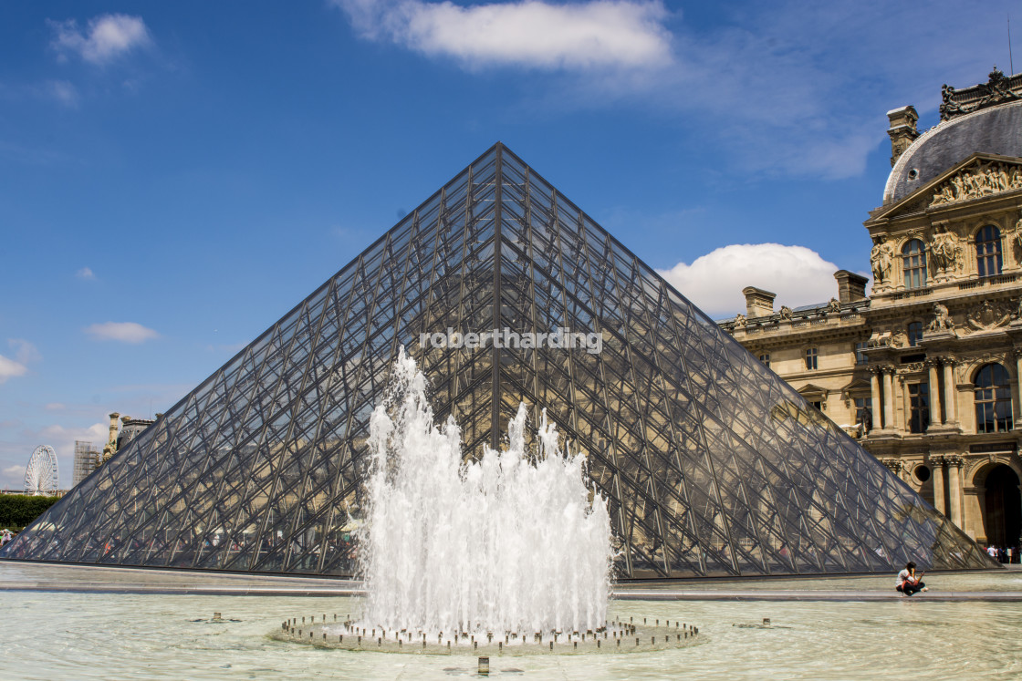 "Leoh Ming Pei glass pyramid in Napoleon Courtyard, The Louvre, Paris, France." by robertharding - $62.31 "Leoh Ming Pei glass pyramid in Napoleon Courtyard, The Louvre, Paris, France." stock image