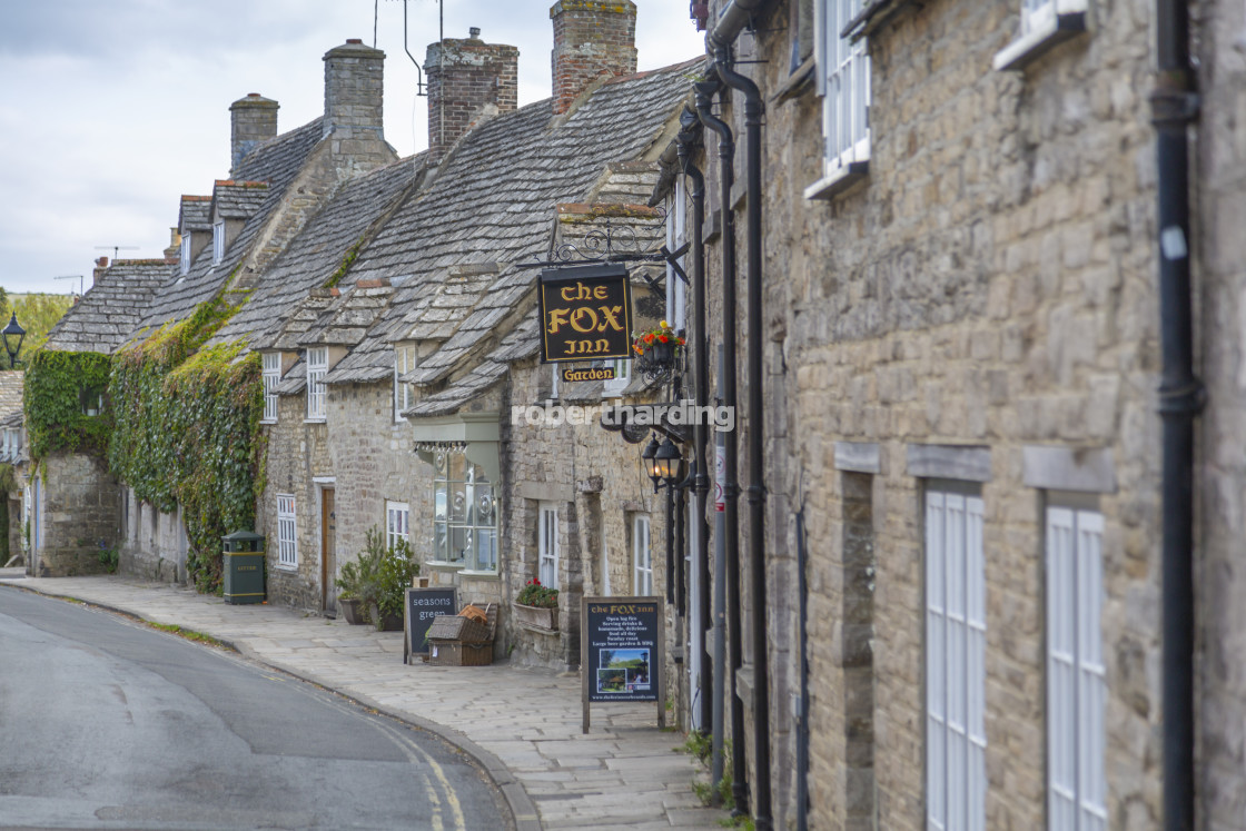 "View of cottages on West Street, Corfe, Dorset, England, United Kingdom, Europe" by robertharding - $62.60 "View of cottages on West Street, Corfe, Dorset, England, United Kingdom, Europe" stock image