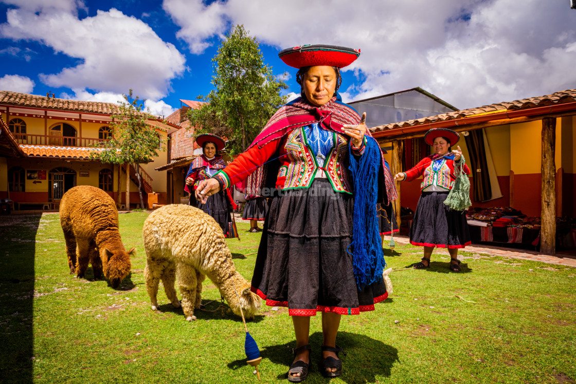 "Quechua Women of the Chincheros Community" stock image