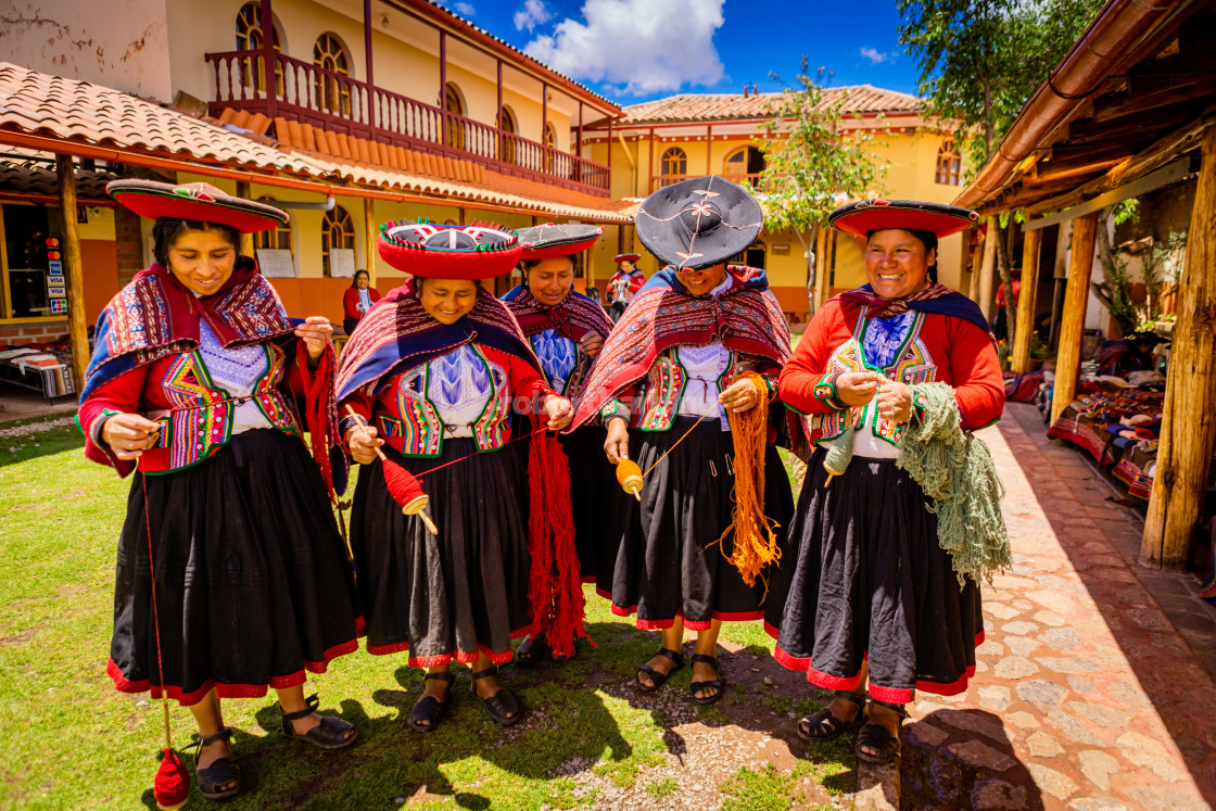 "Quechua Women of the Chincheros Community" stock image