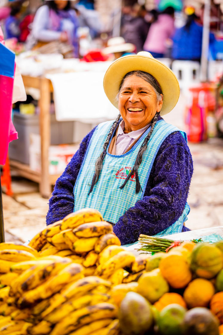 "Quechua woman in the market of Pisac." by robertharding - $62.60 "Quechua woman in the market of Pisac." stock image