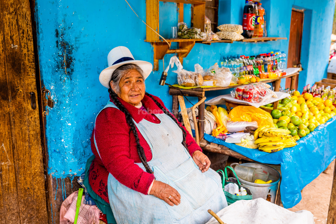 "Quechua woman in the market of Pisac." by robertharding - $62.60 "Quechua woman in the market of Pisac." stock image