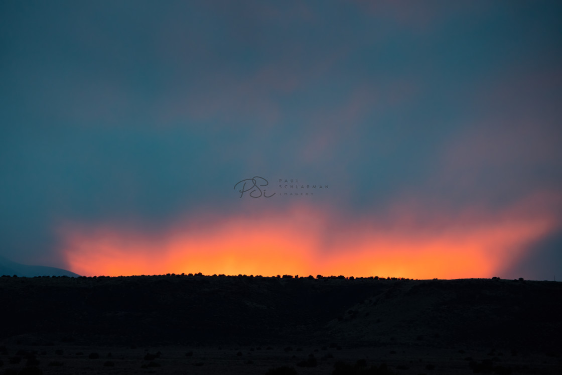 "Fiery Wupatki Sunset" stock image