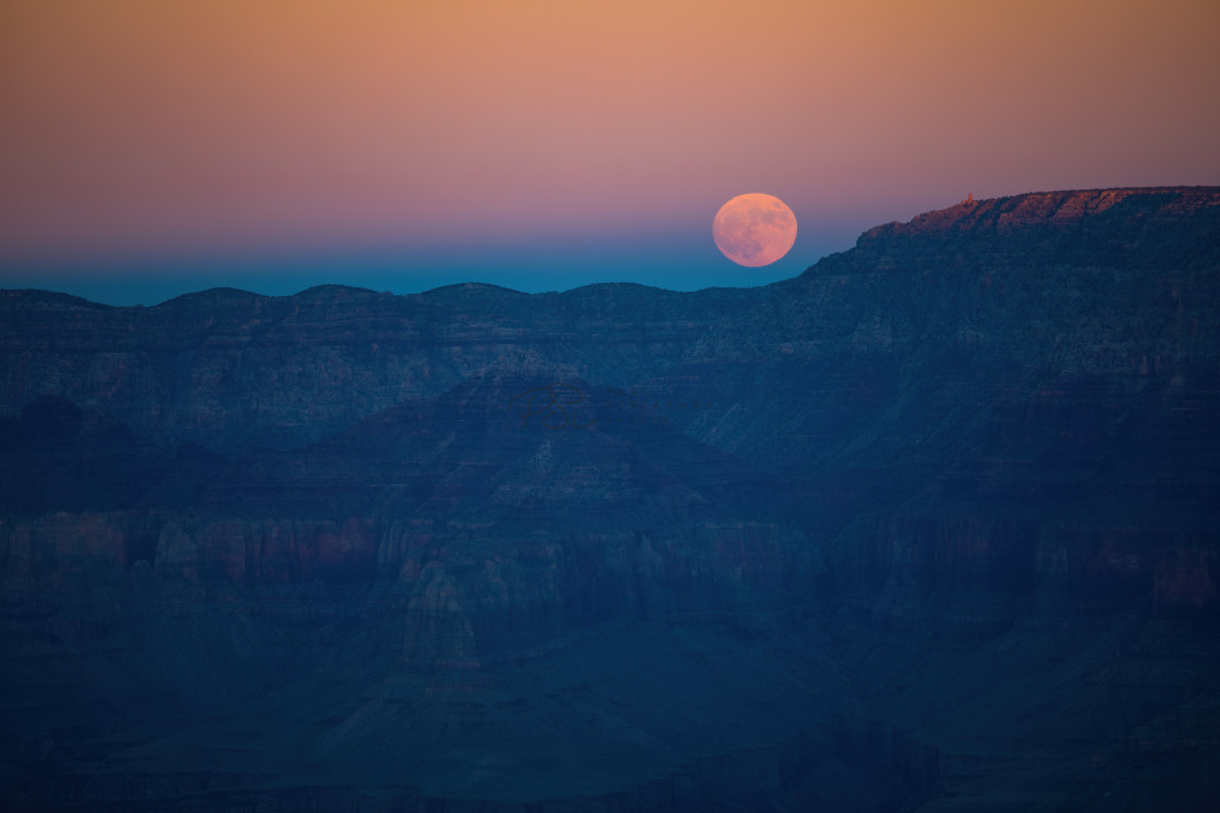 "Full Moonrise" stock image