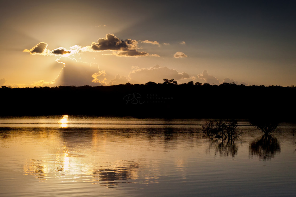 "Nightfall on Rio Negro" stock image