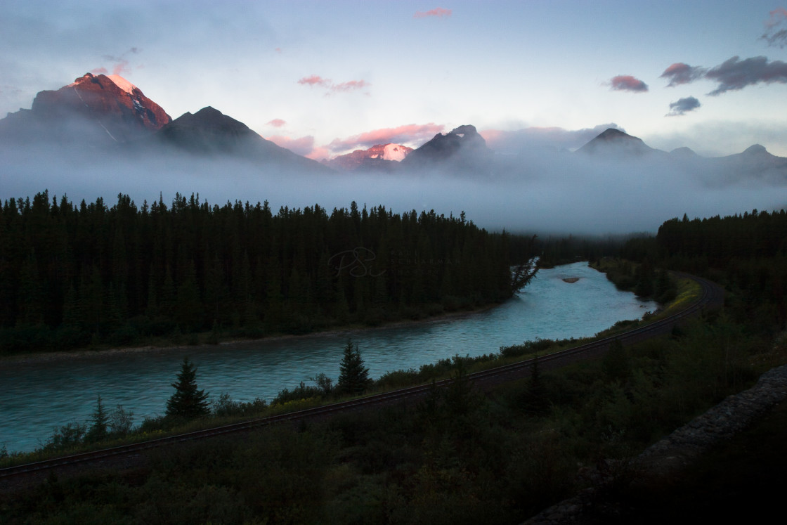 "Athabasca Sunrise" stock image