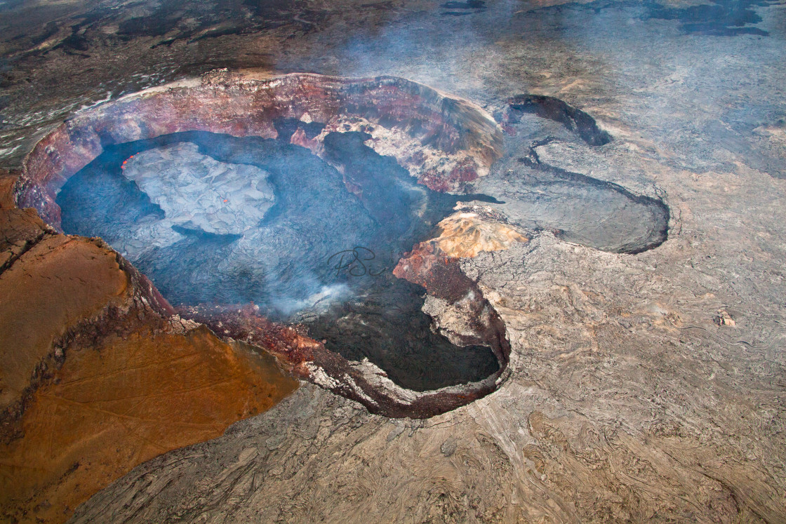 "Mauna Loa from the Air" stock image